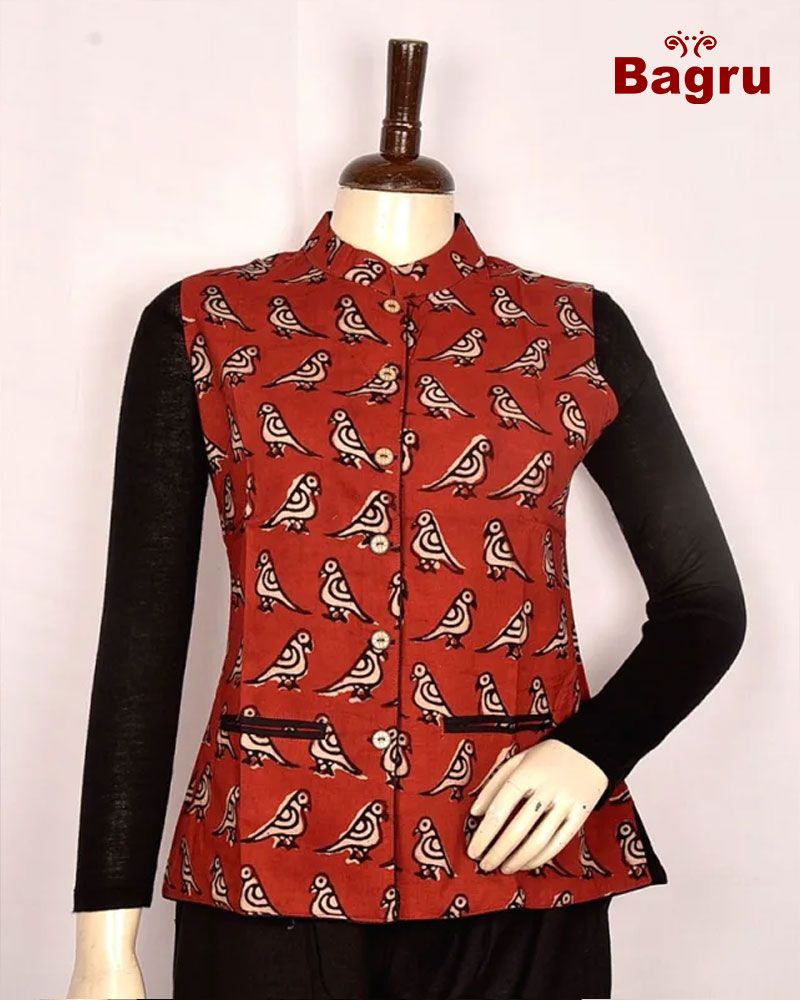 null- Jai Texart - Bagru - Jaipur- Sanganer. Hand Block printed Reversable Cotton Jacket