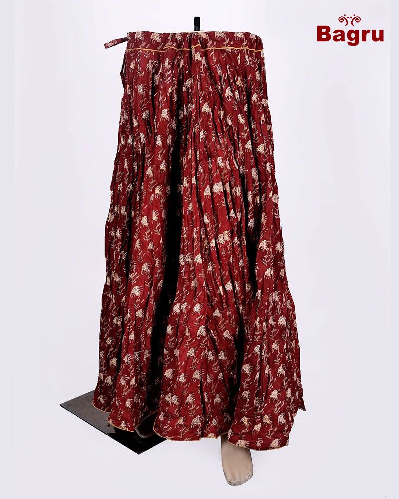 null- Jai Texart - Bagru - Jaipur- Sanganer. Hand Block printed Long Skirt 48 Kali