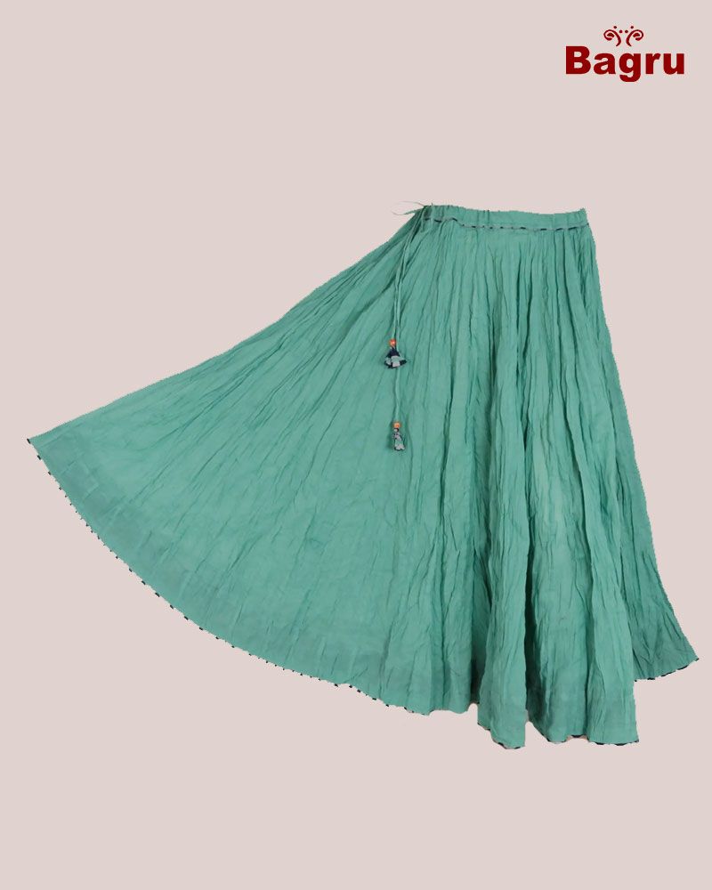 null- Jai Texart - Bagru - Jaipur- Sanganer. Hand Block printed Long Skirt 100 Kali
