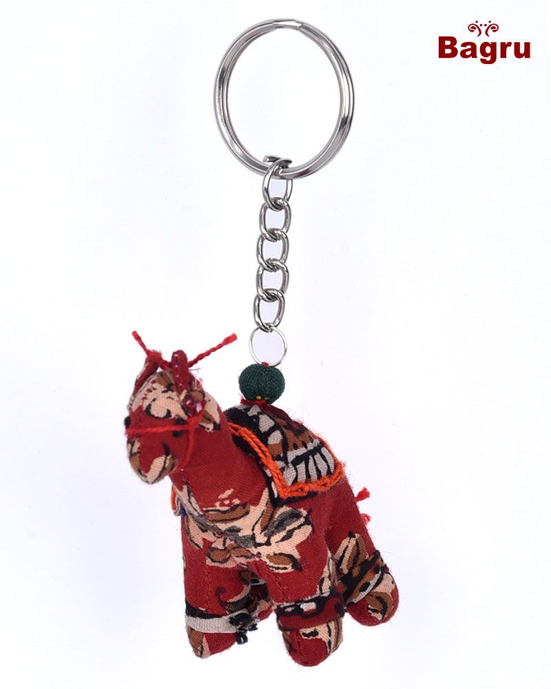 null- Jai Texart - Bagru - Jaipur- Sanganer. Hand Block printed Handcrafted Keychain