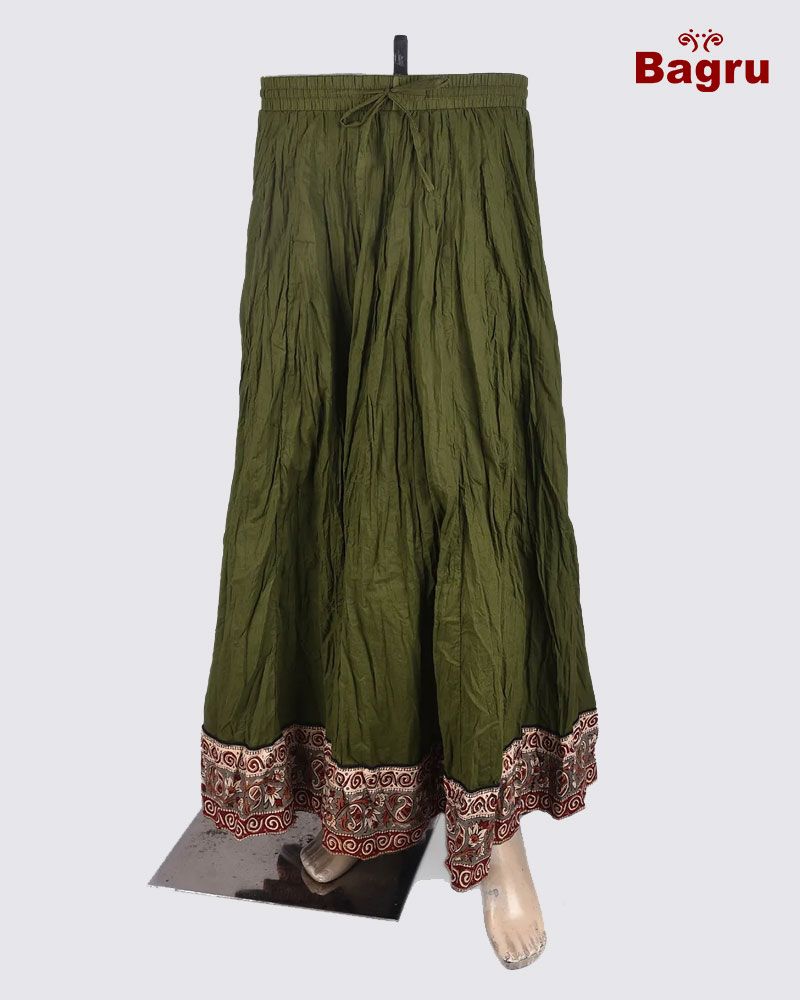 null- Jai Texart - Bagru - Jaipur- Sanganer. Hand Block printed Long Skirt 28 Kali