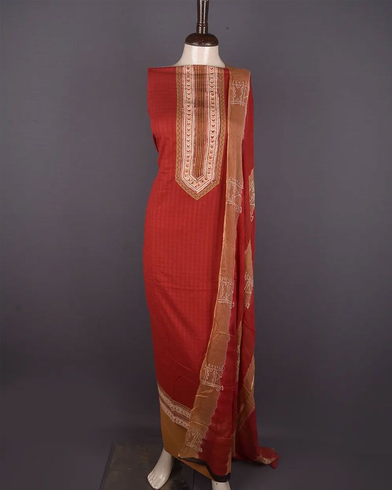null- Jai Texart - Bagru - Jaipur- Sanganer. Hand Block printed Designer Cotton Dress Material Set