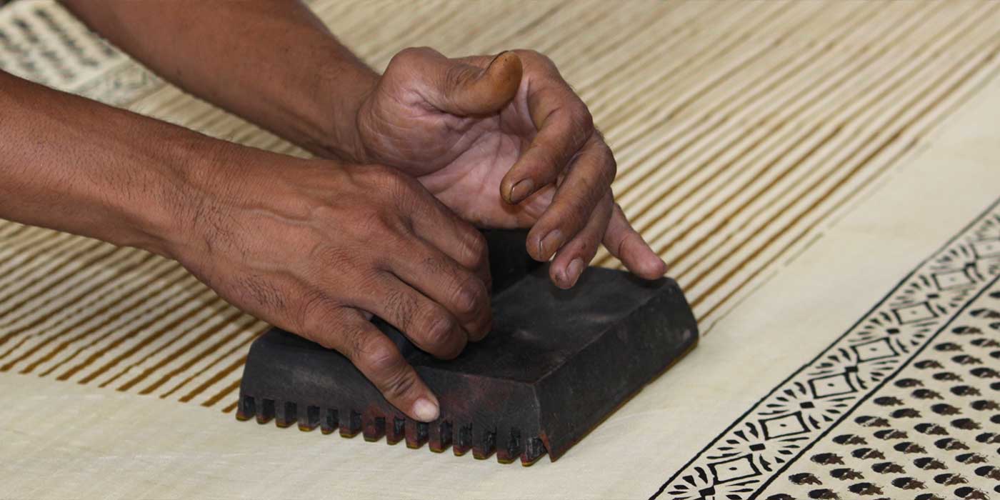 art of hand block printing at jaitexart jaipur  - Jai Texart - Bagru - Jaipur- Sanganer. Hand Block printed textiles and apparels
