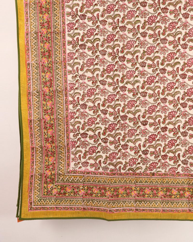 null- Jai Texart - Bagru - Jaipur- Sanganer. Hand Block printed Quilted Bed Spreads