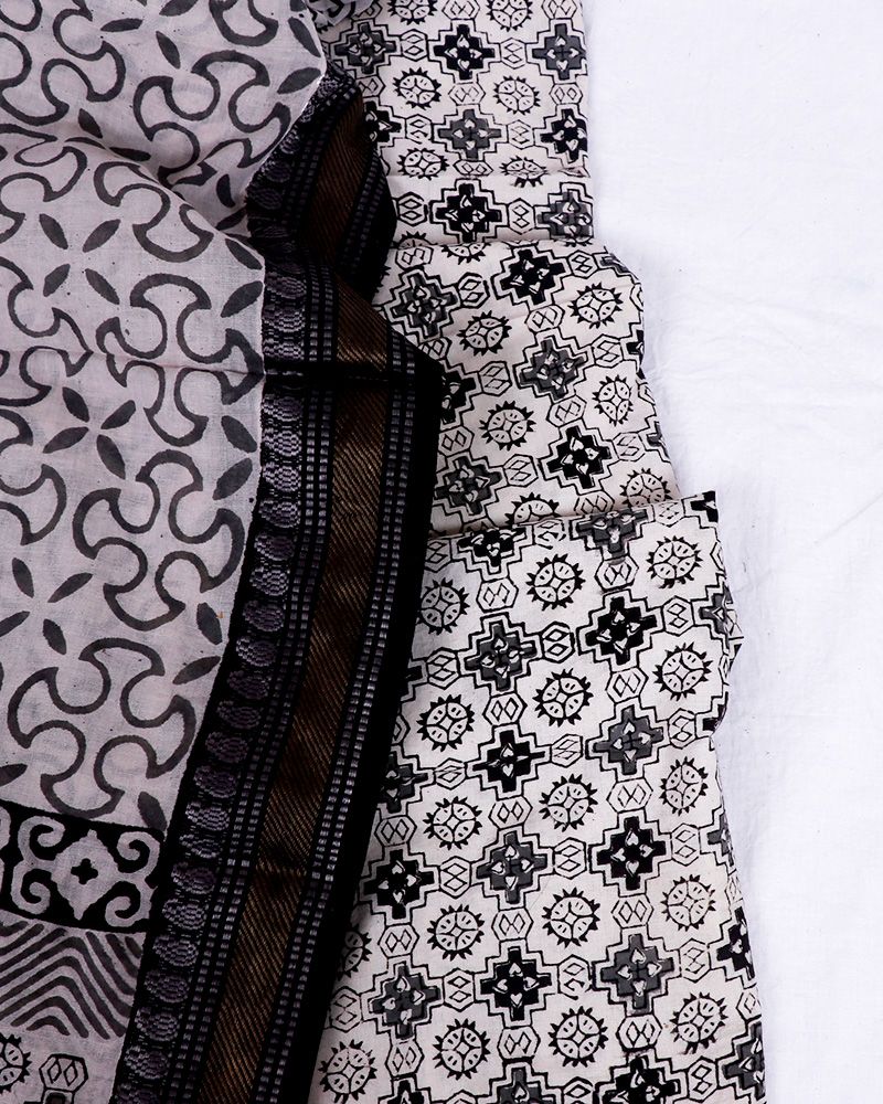 null- Jai Texart - Bagru - Jaipur- Sanganer. Hand Block printed Cotton Ladies Dress Material Set