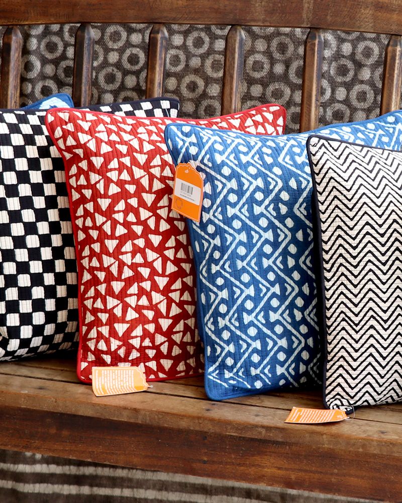 null- Jai Texart - Bagru - Jaipur- Sanganer. Hand Block printed Cushion Covers