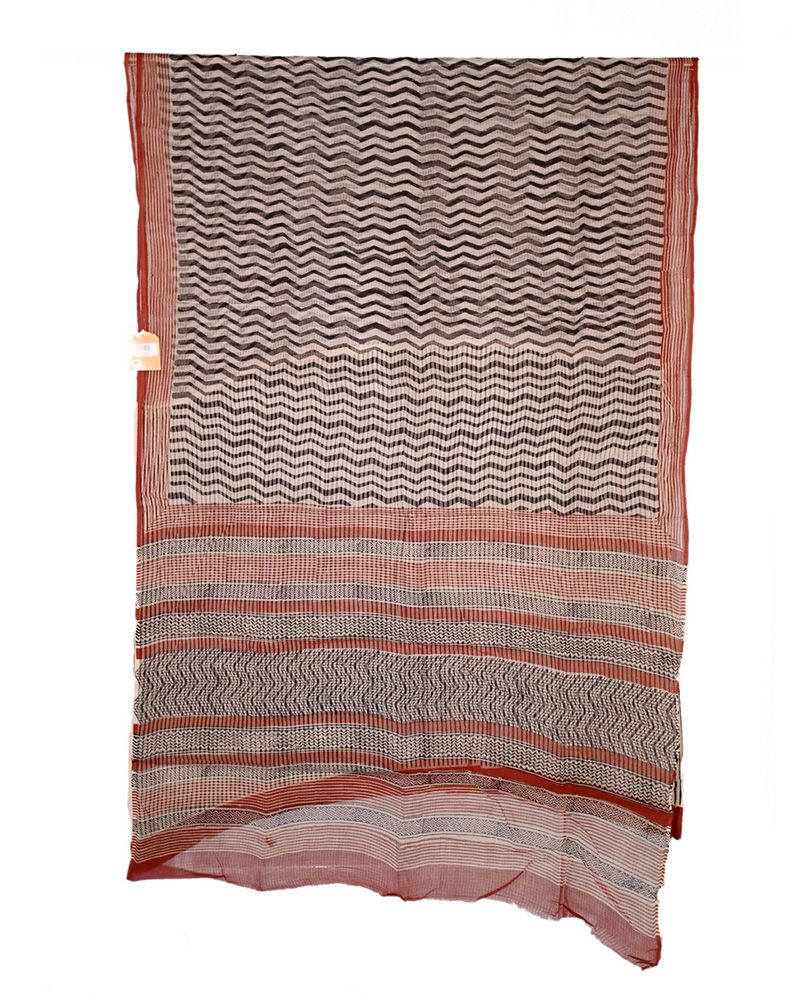 null- Jai Texart - Bagru - Jaipur- Sanganer. Hand Block printed Kota Doria Block Printed Saree
