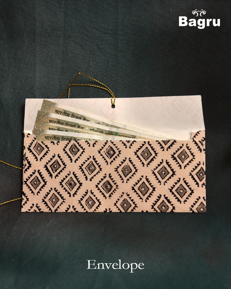 Vintage Hand block printed envelopes by Wholesalers Manufacturers Exporter, Jai Texart for corporate festive gifting. Have a aesthetic look with sanganeri print.- Jai Texart - Bagru - Jaipur- Sanganer. Hand Block printed Envelope
