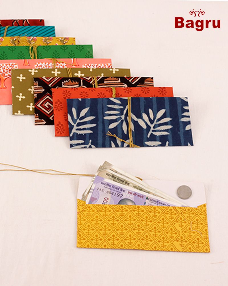 Fabulous designed and top quality Hand block printed envelopes by Wholesalers Manufacturers Exporter, Jai Texart for corporate festive gifting.- Jai Texart - Bagru - Jaipur- Sanganer. Hand Block printed Envelope