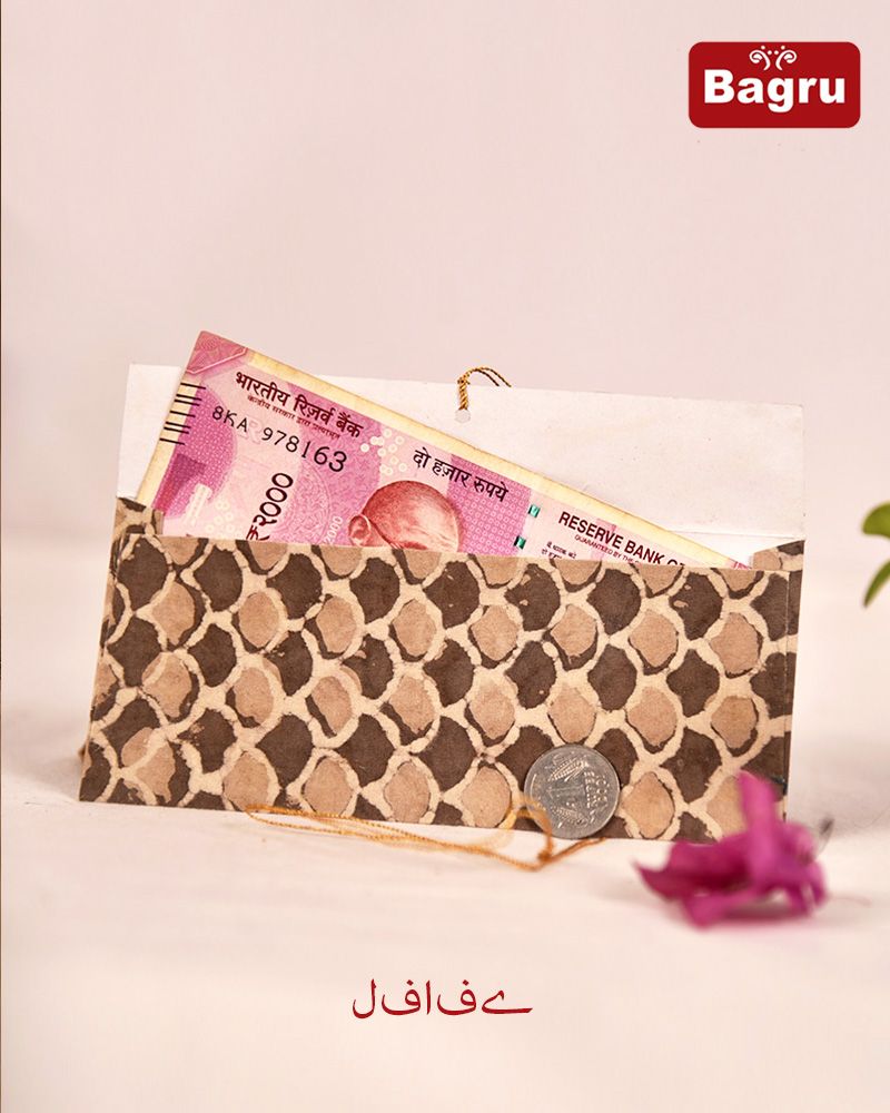 null- Jai Texart - Bagru - Jaipur- Sanganer. Hand Block printed Envelope