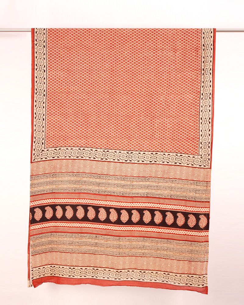 null- Jai Texart - Bagru - Jaipur- Sanganer. Hand Block printed Cotton Block Printed Saree