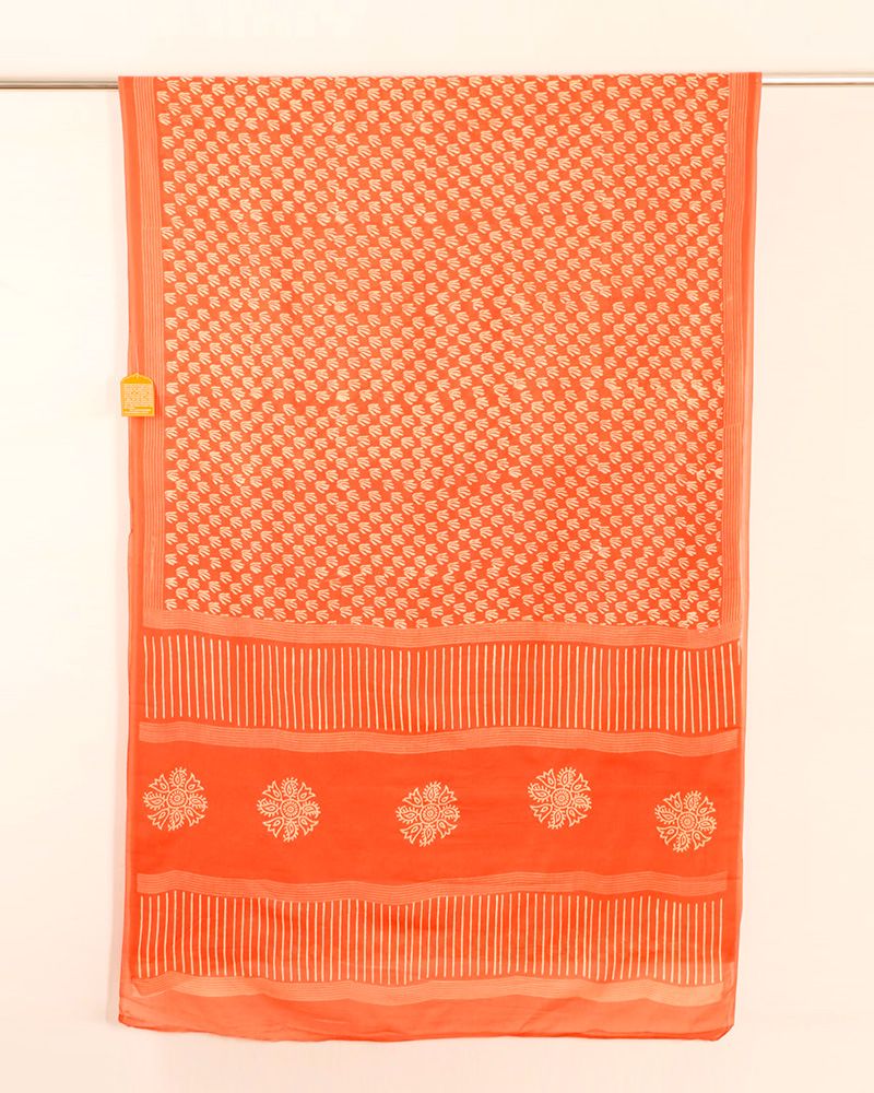null- Jai Texart - Bagru - Jaipur- Sanganer. Hand Block printed Cotton Block Printed Saree
