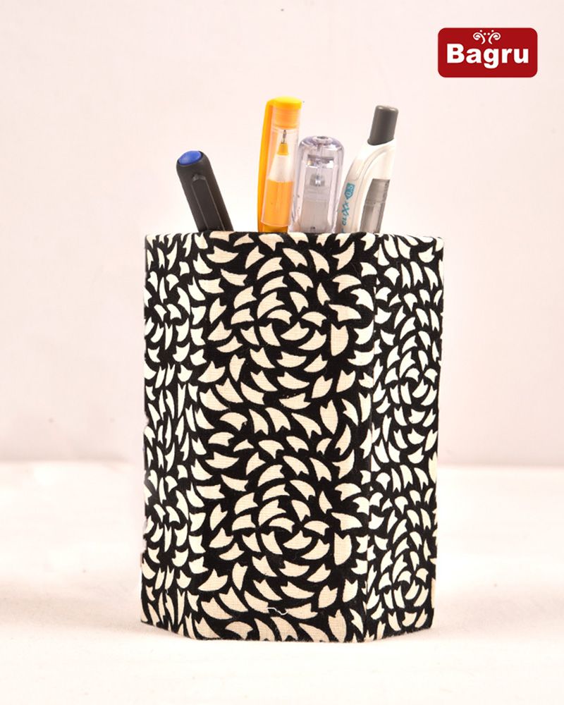 Unique and classic Hand block printed  pen stands  by Wholesalers Manufacturers Exporter, Jai Texart for corporate festive gifting.- Jai Texart - Bagru - Jaipur- Sanganer. Hand Block printed Pen Stand