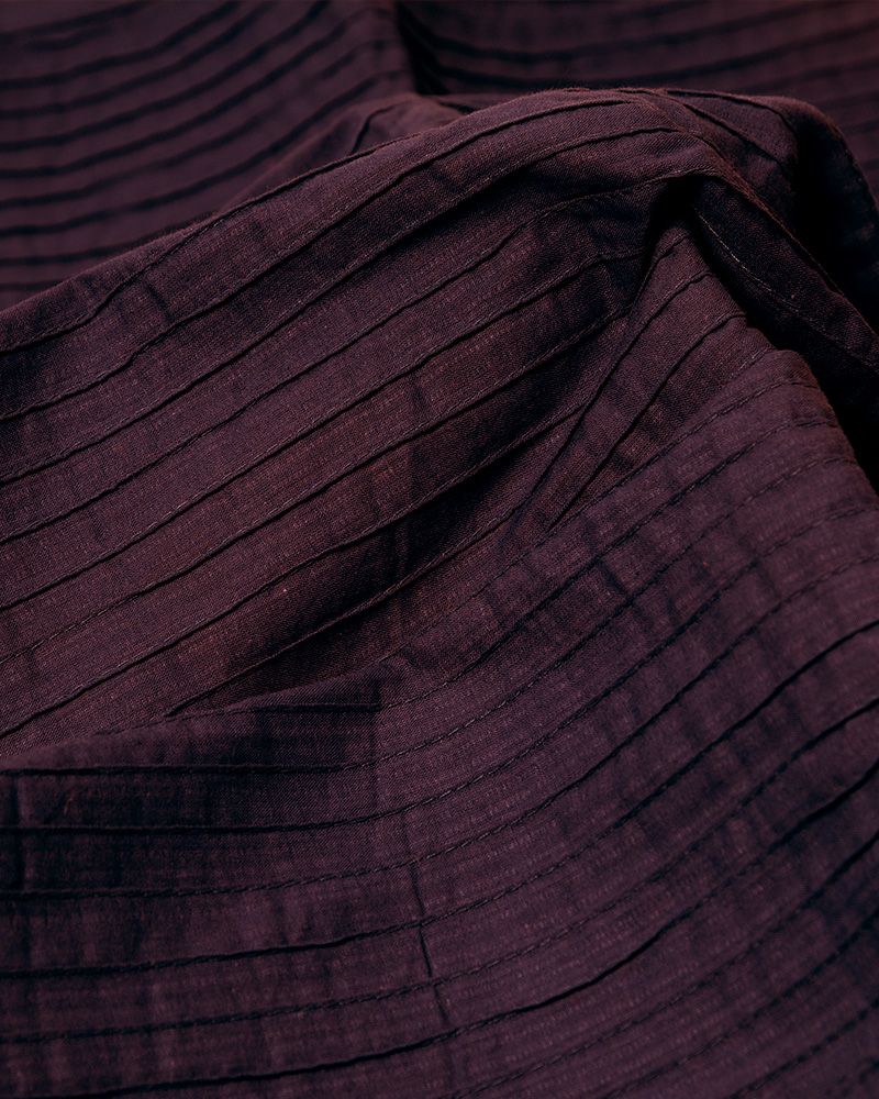 null- Jai Texart - Bagru - Jaipur- Sanganer. Hand Block printed Pintuck Fabric