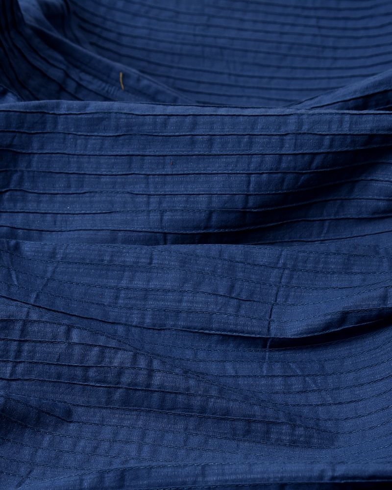 null- Jai Texart - Bagru - Jaipur- Sanganer. Hand Block printed Pintuck Fabric