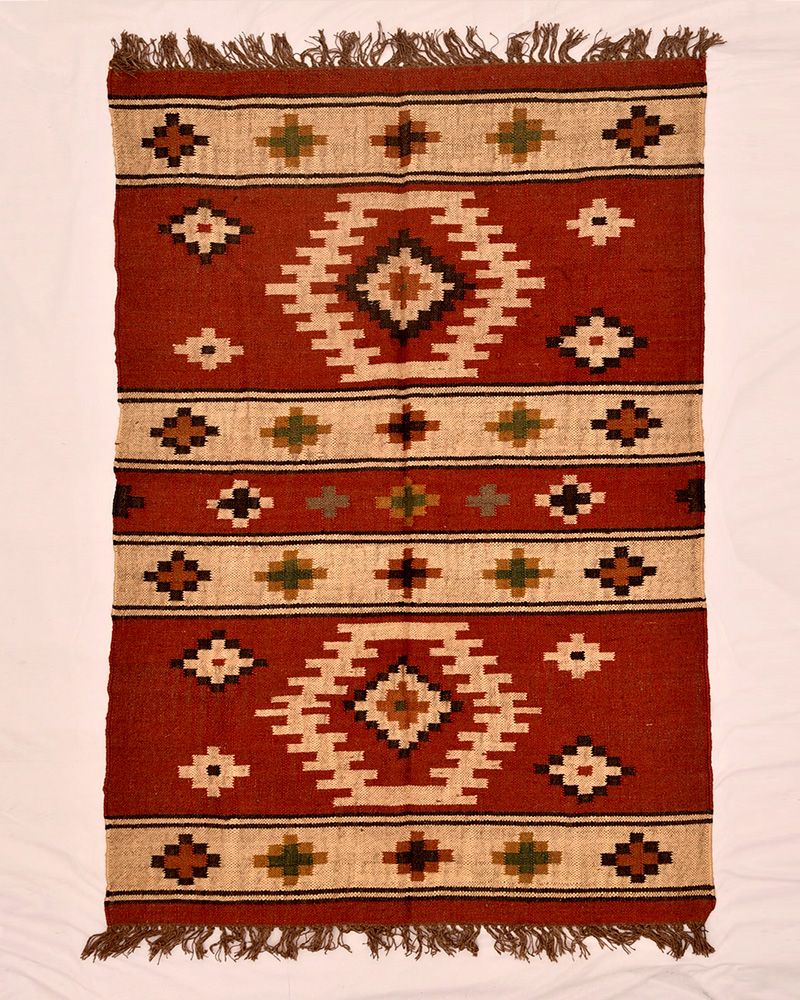 null- Jai Texart - Bagru - Jaipur- Sanganer. Hand Block printed Cotton Rugs & Dhurries