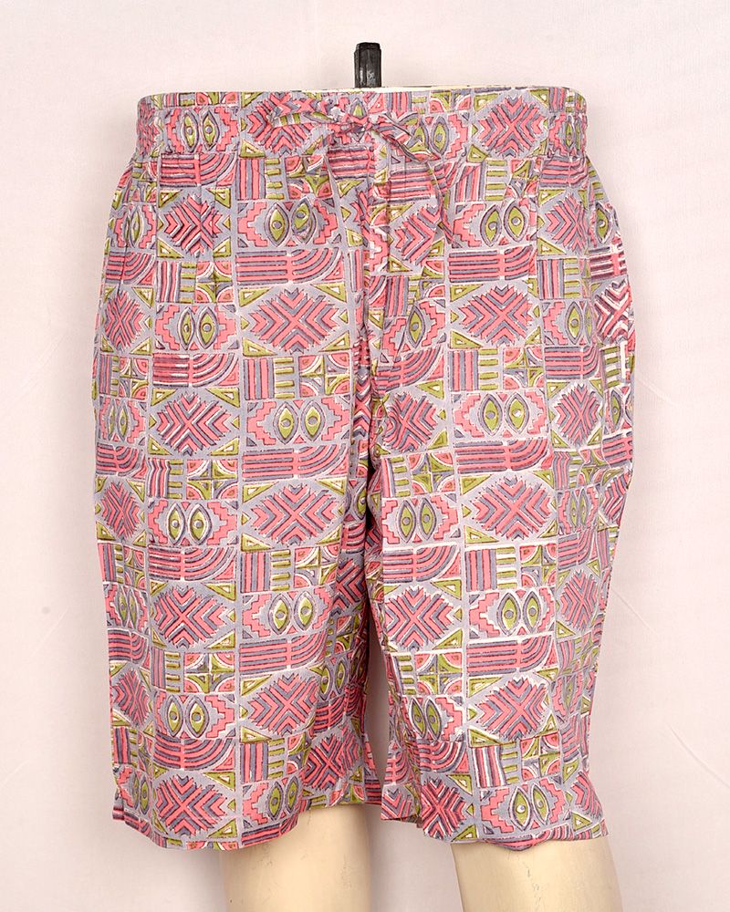 null- Jai Texart - Bagru - Jaipur- Sanganer. Hand Block printed Ladies Shorts