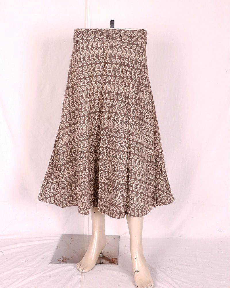 null- Jai Texart - Bagru - Jaipur- Sanganer. Hand Block printed Wrap Around Skirt